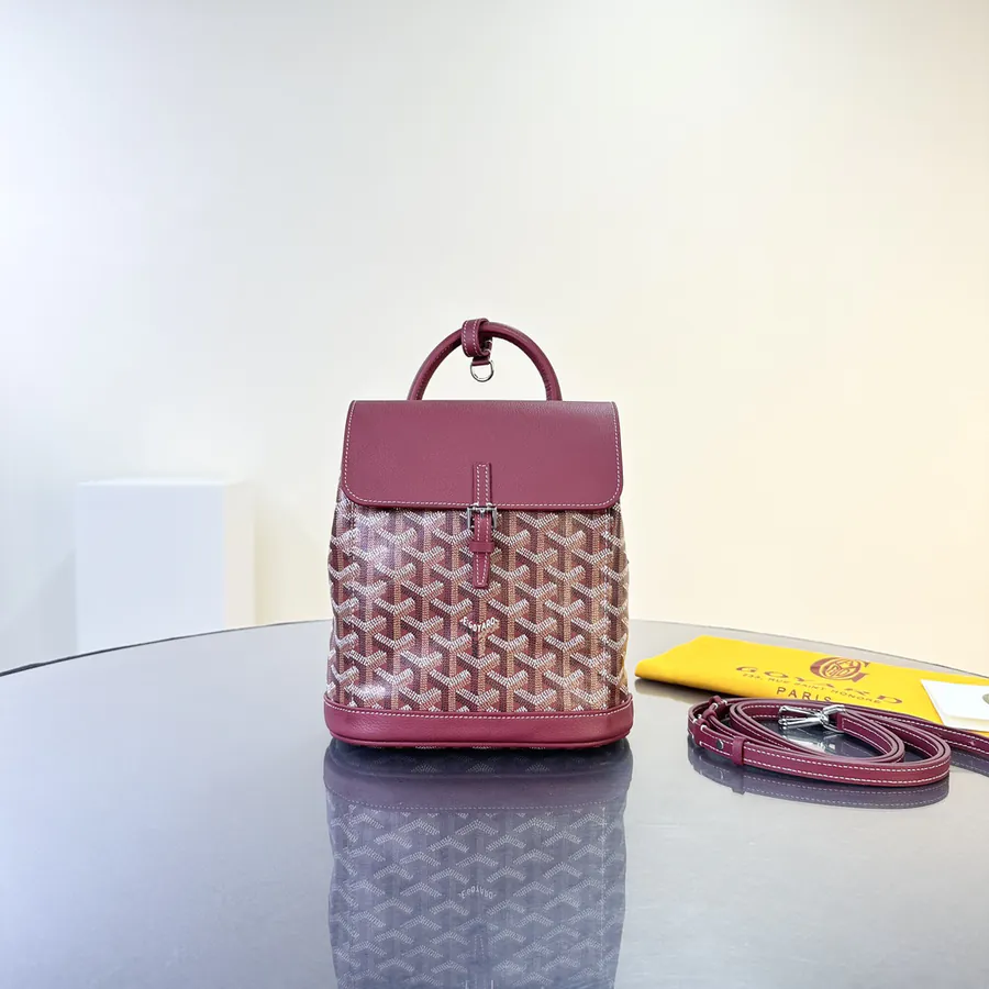 AIN Mini Backpack Premium Leather Handle and Canvas Body