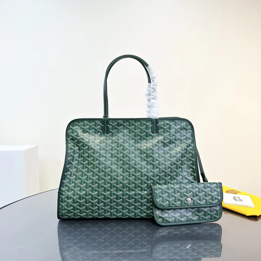 Hardy Dog Bag Paris Embroidery, Grained Calfskin & Linen