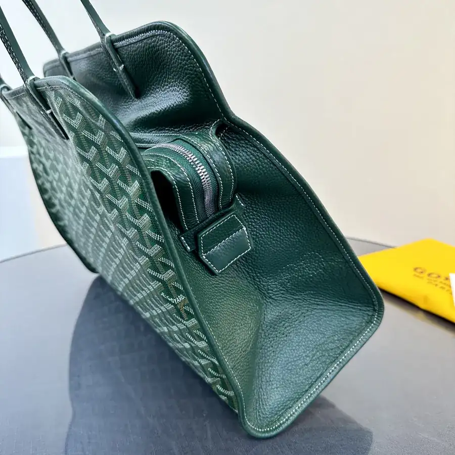Hardy Dog Bag Paris Letter Embroidery, Grained Calfskin & Linen