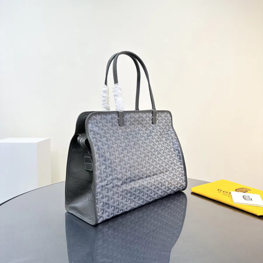 Hardy Pet Bag Paris Letter Detail, Grained Calfskin & Linen