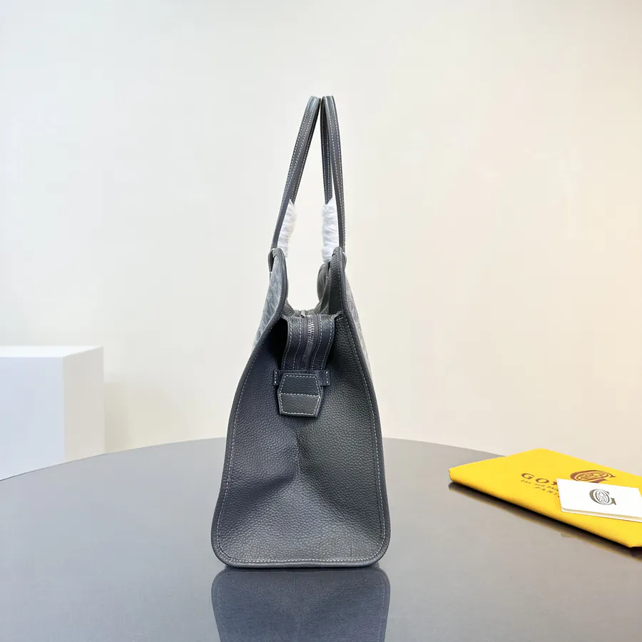 Hardy Pet Bag Paris Letter Detail, Grained Calfskin & Linen