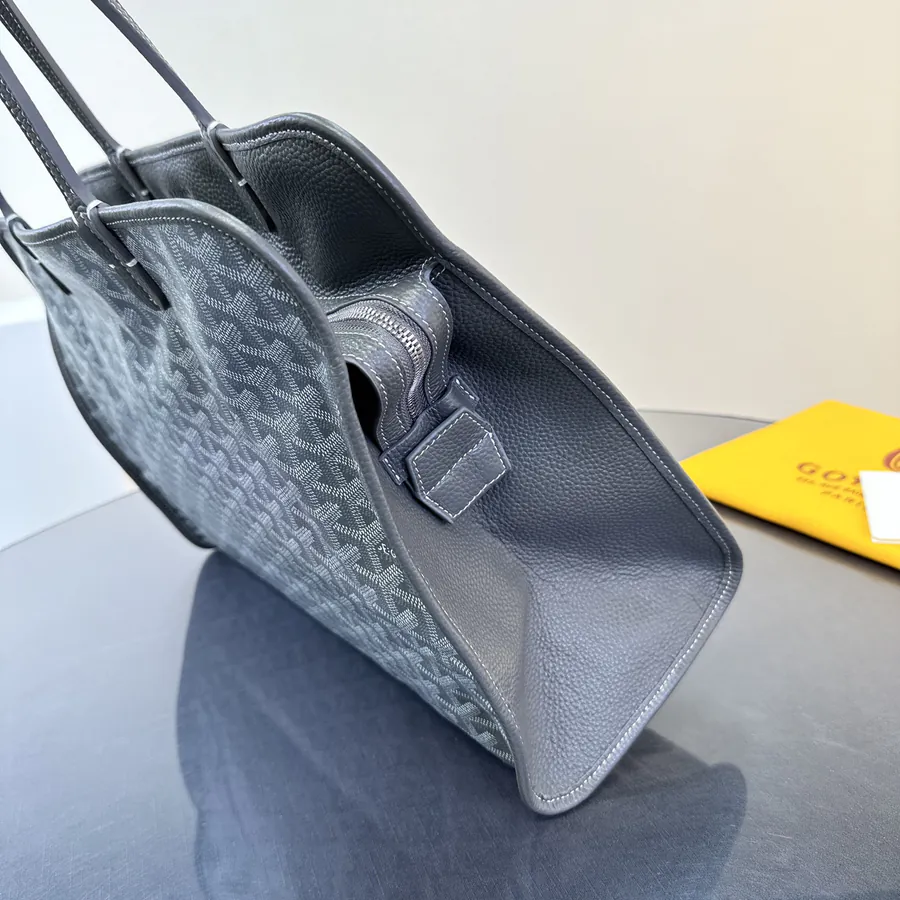 Hardy Pet Bag Paris Letter Detail, Grained Calfskin & Linen