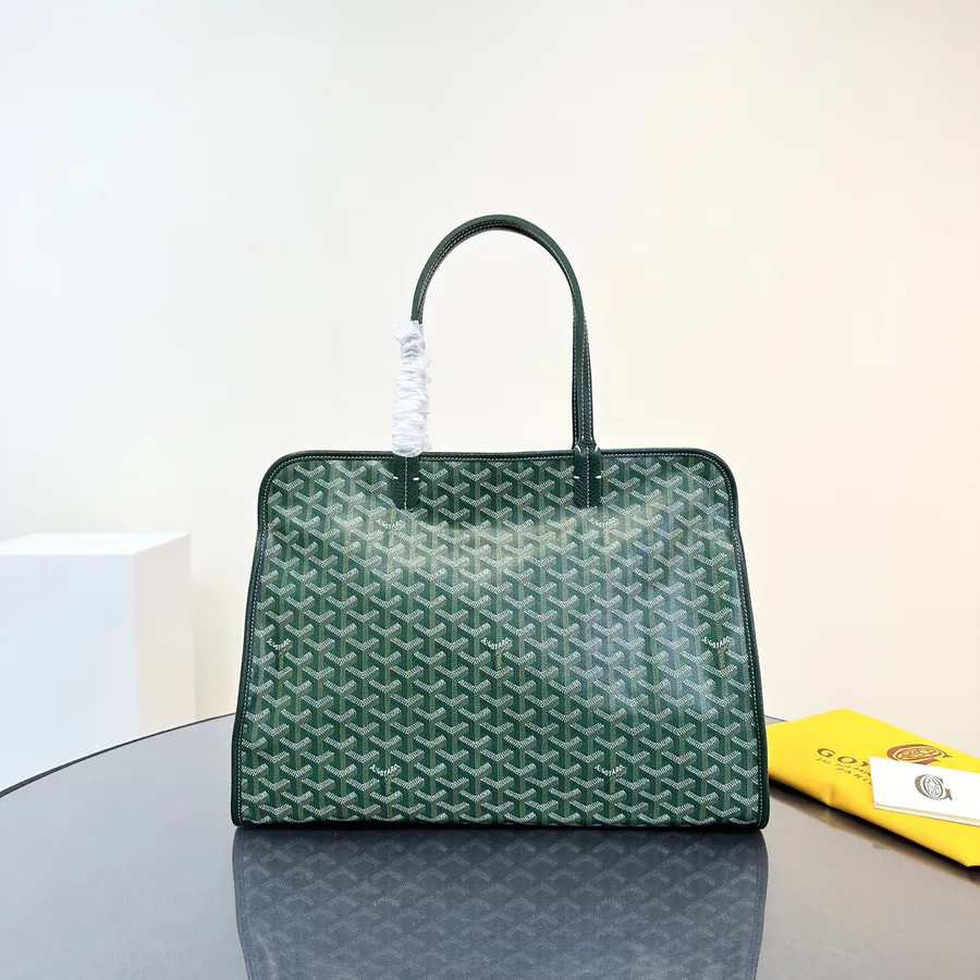 Hardy Dog Bag Paris Embroidery, Grained Calfskin & Linen