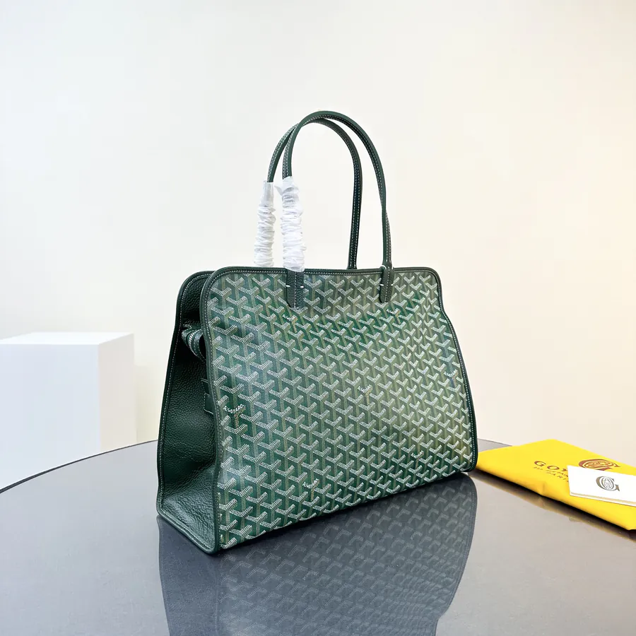 Hardy Dog Bag Paris Embroidery, Grained Calfskin & Linen