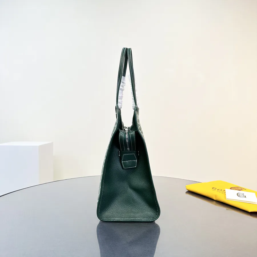 Hardy Dog Bag Paris Embroidery, Grained Calfskin & Linen