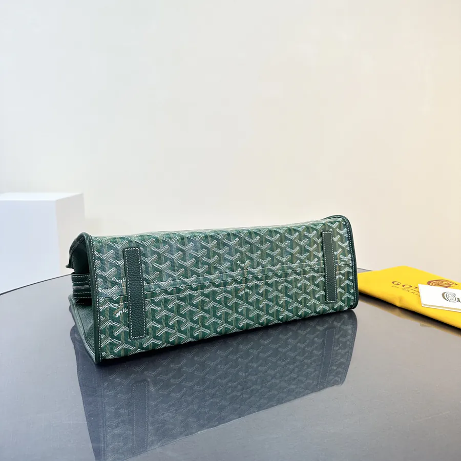 Hardy Dog Bag Paris Embroidery, Grained Calfskin & Linen