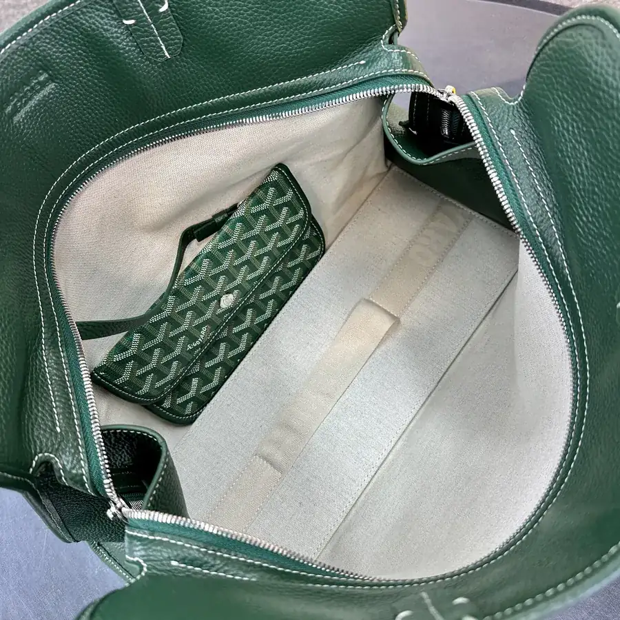 Hardy Dog Bag Paris Embroidery, Grained Calfskin & Linen