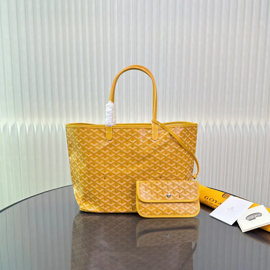 Saint Louis Tote Bag Classic Design with Grained Calfskin and Linen