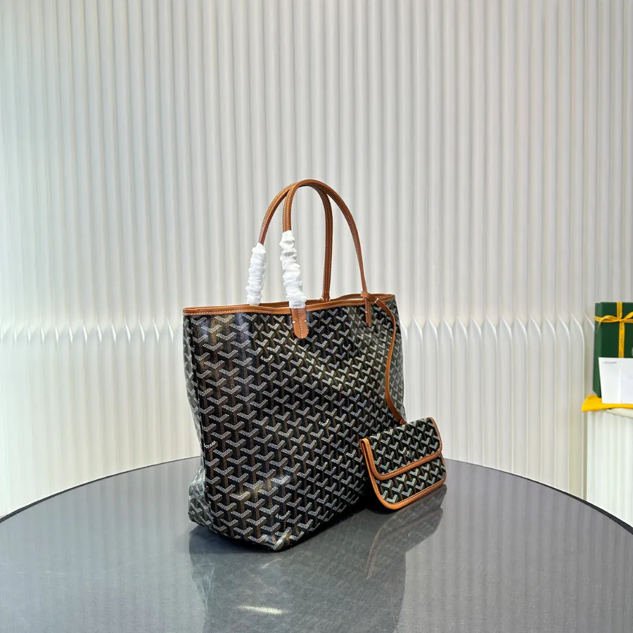 Saint Louis Tote Bag Cotton Linen Grained Calfskin