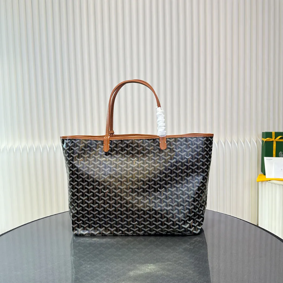 Saint Louis Tote Bag Cotton Linen Grained Calfskin