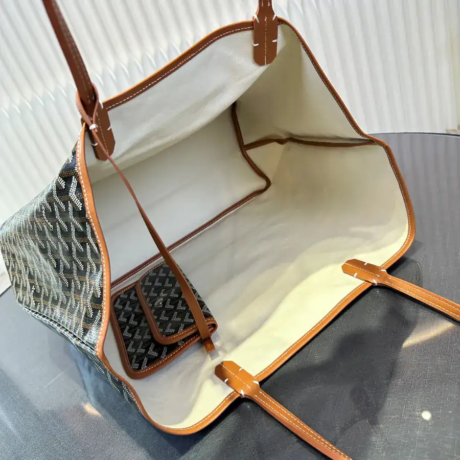 Saint Louis Tote Bag Cotton Linen Grained Calfskin