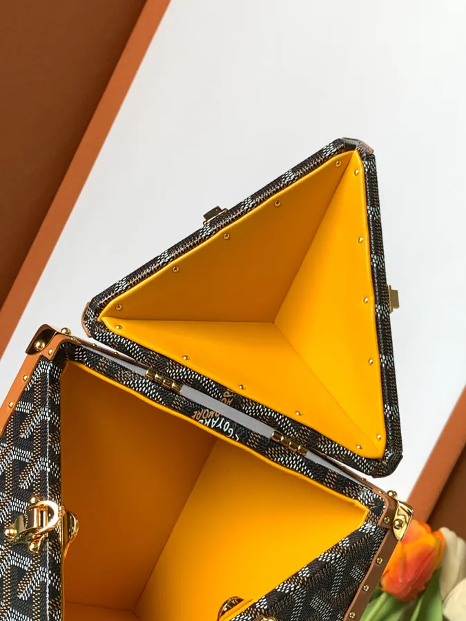 DE Cube Bag with Goyardine Canvas Y Pattern