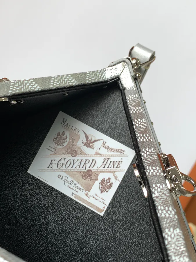 DE Cube Bag with Goyardine Canvas Y Pattern