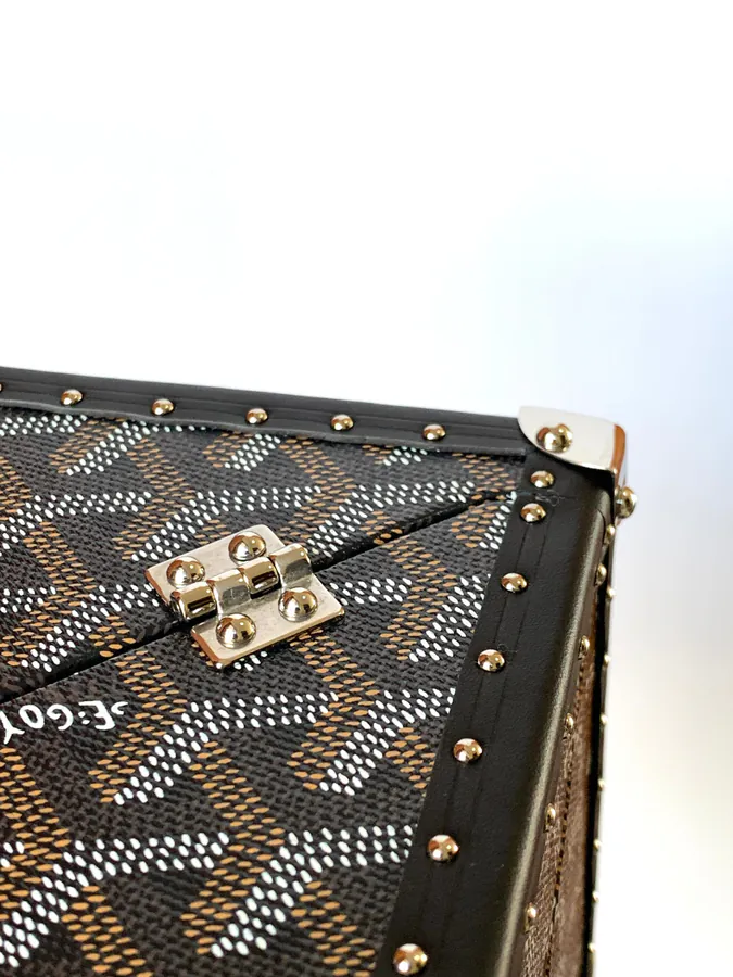 DE Cube Bag with Goyardine Canvas Y Pattern