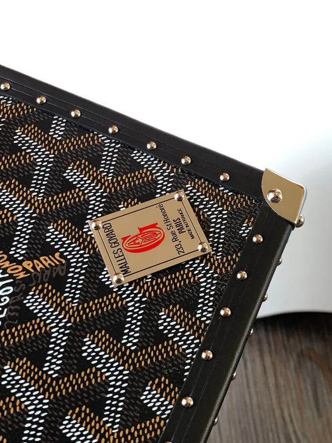 DE Cube Bag with Goyardine Canvas Y Pattern