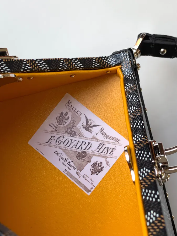 DE Cube Bag with Goyardine Canvas Y Pattern