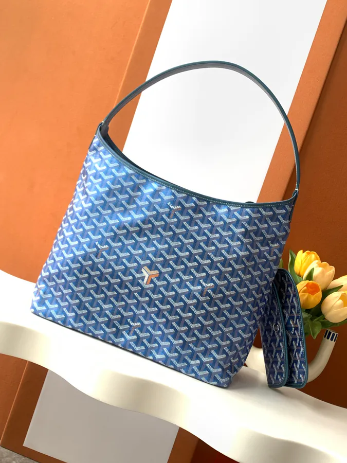 BOHEME HOBO Handbag Goyardine Canvas with Rainbow Shine