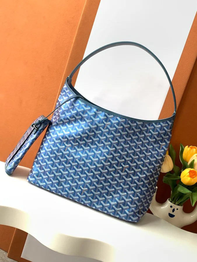 BOHEME HOBO Handbag Goyardine Canvas with Rainbow Shine