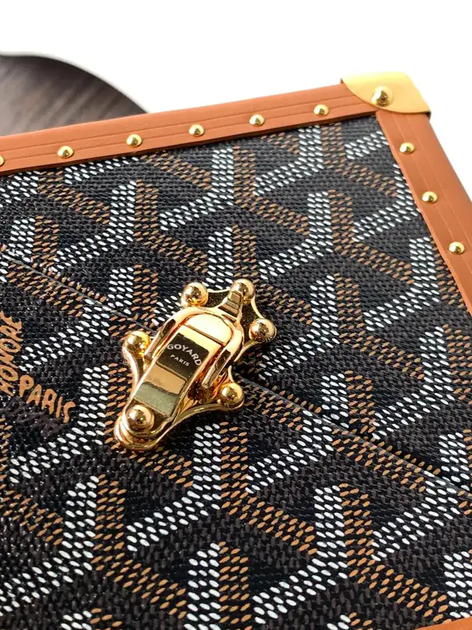 DE Cube Bag with Goyardine Canvas Y Pattern