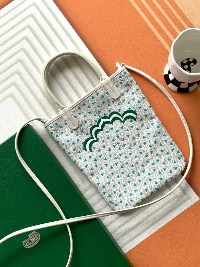 Green Turquoise & Crown Personalized Bag