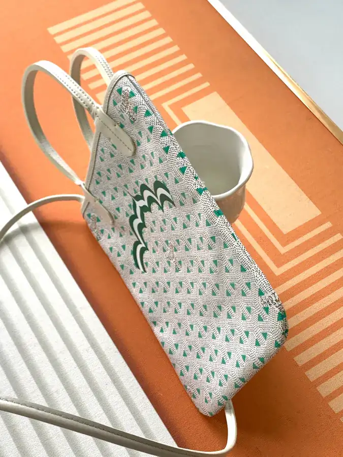 Green Turquoise & Crown Personalized Bag