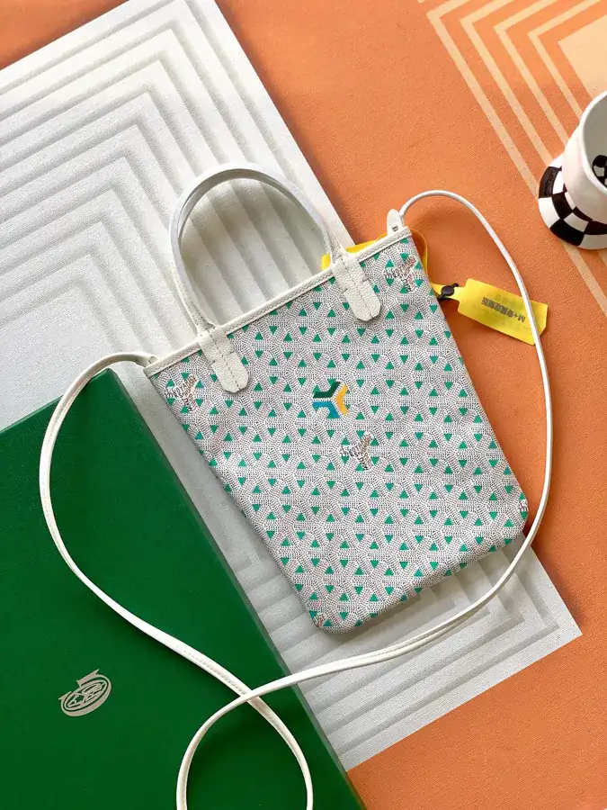 Green Turquoise & Triangle Logo Custom Edition Bucket Bag