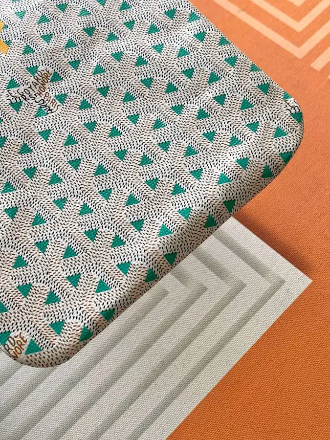 Green Turquoise & Triangle Logo Custom Edition Bucket Bag