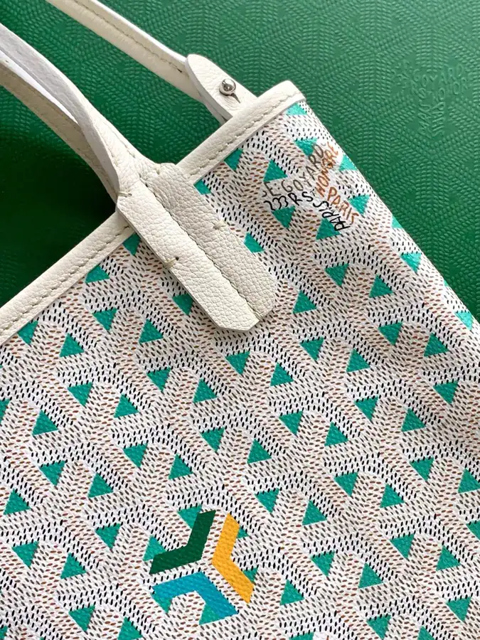 Green Turquoise & Triangle Logo Custom Edition Bucket Bag