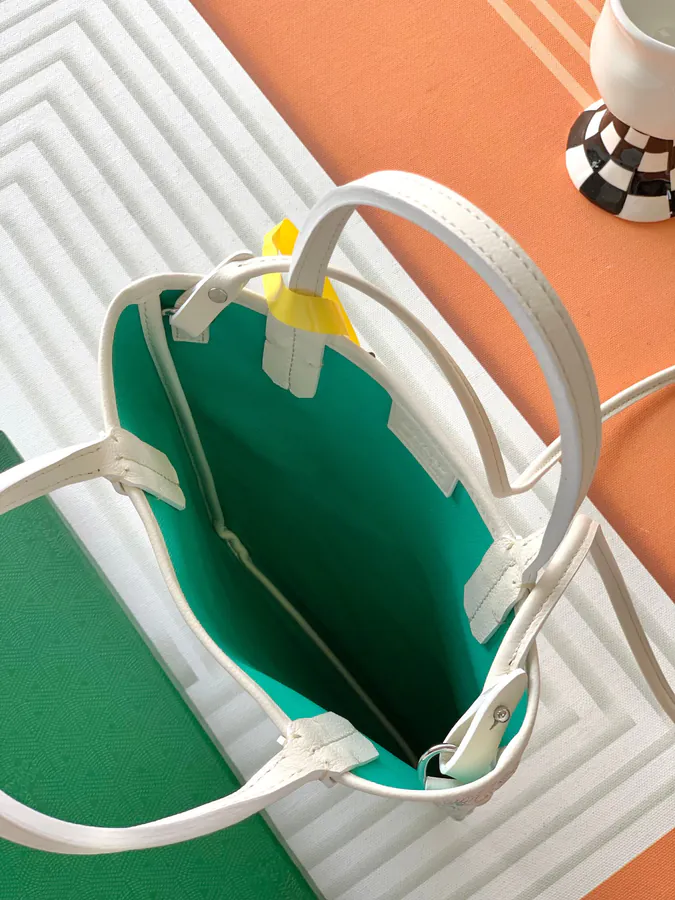 Green Turquoise & Triangle Logo Custom Edition Bucket Bag