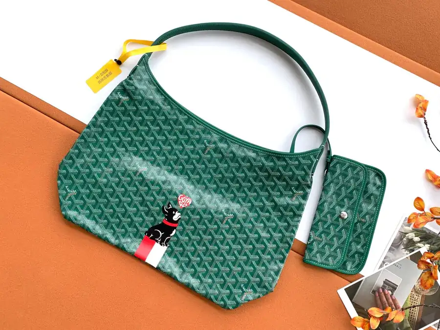Goyard Hobo Bag with Dog Heart Design