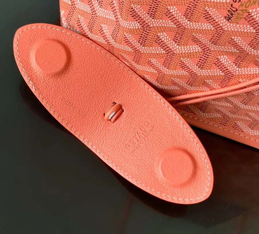Anjou Mini Bag Coral Pink Goyardine Canvas with Sea Horse Embroidery