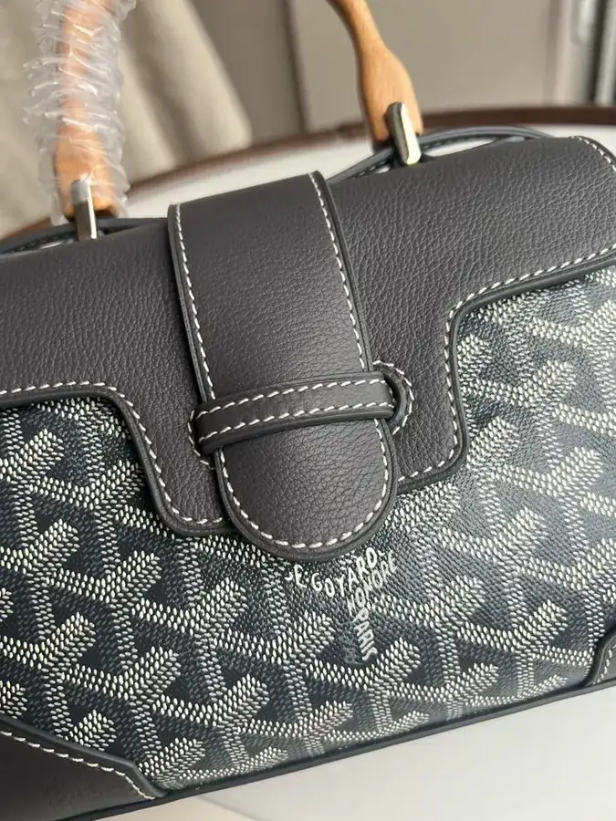 Goyard Saigon Small Bag with Wooden Handle