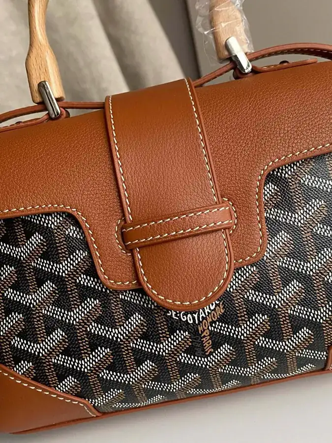 Goyard Saigon Small Bag with Wooden Handle
