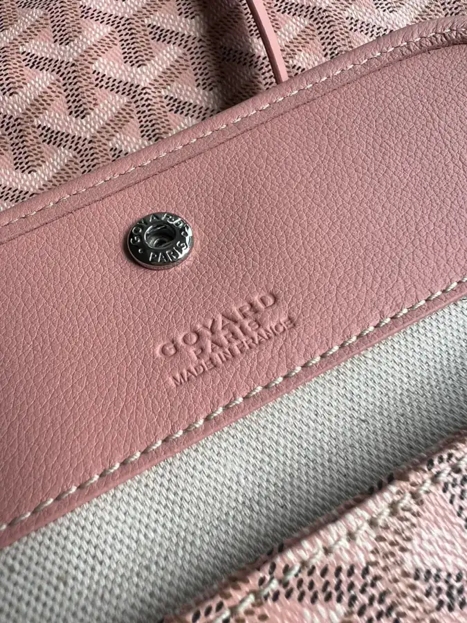 Goyard Hobo Shopping Bag with Grained Calfskin and Matching Goyard Pattern