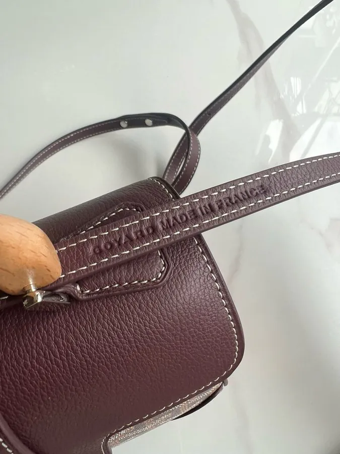 Goyard Saigon Small Handbag with Wooden Handle