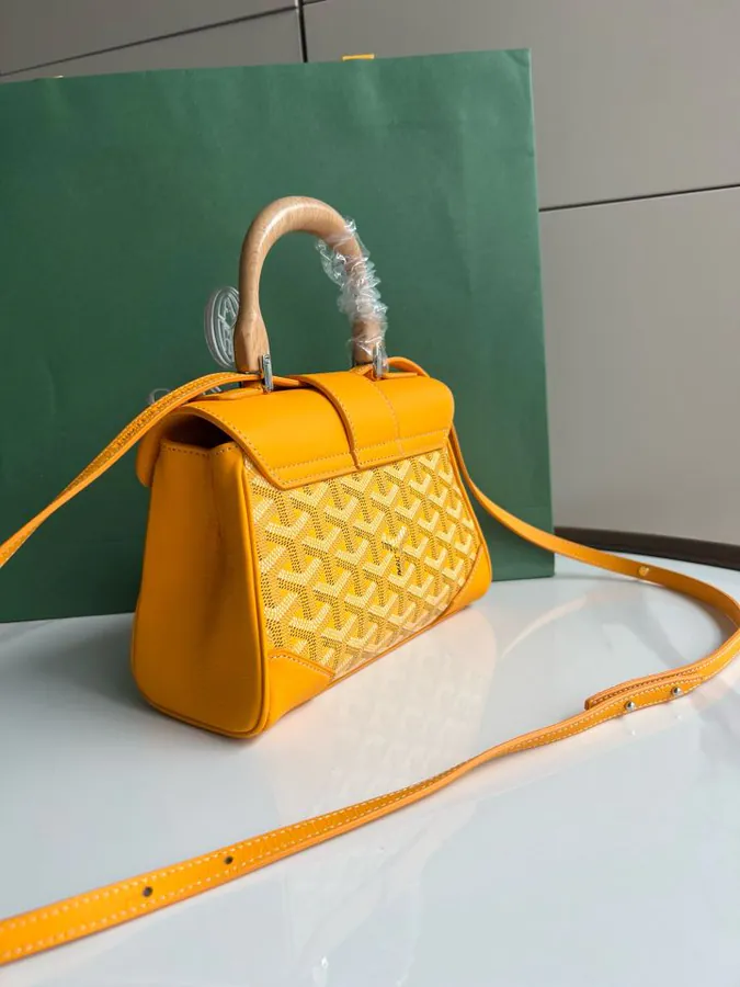 Goyard Saigon Mini Bag with Wooden Handle