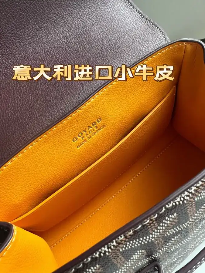 Goyard Saigon Small Handbag with Wooden Handle