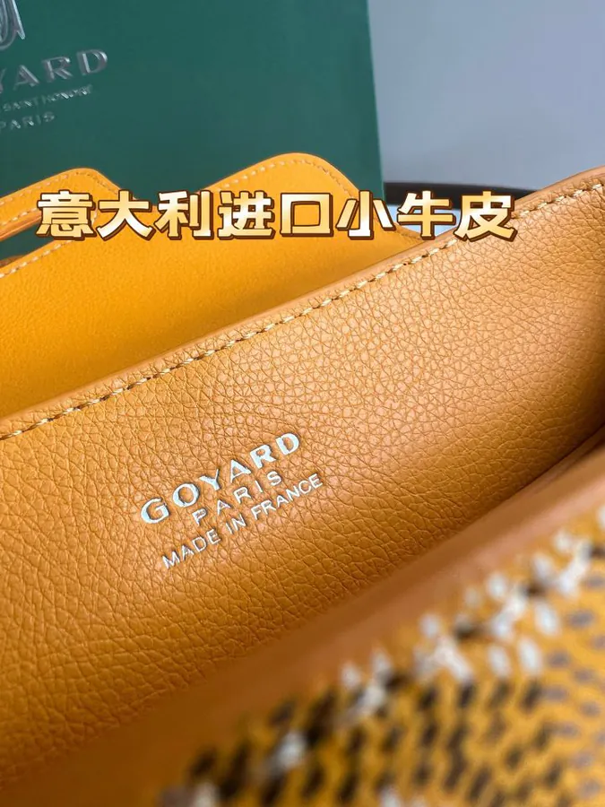 Goyard Saigon Small Handbag with Wooden Handle