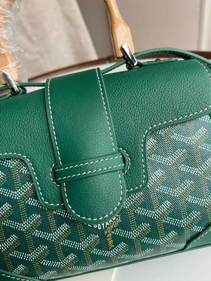 Goyard Saigon Small Bag with Handcrafted Wooden Handle