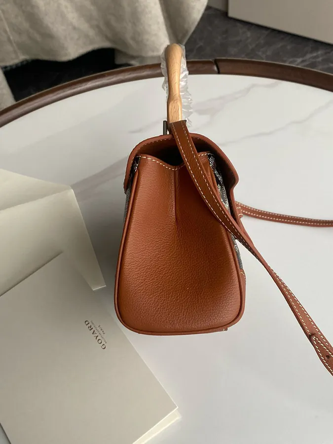 Goyard Saigon Small Bag with Wooden Handle