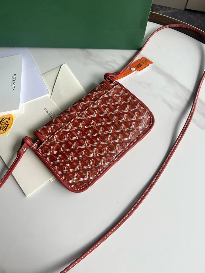 Goyard Envelope Bag Premium Italian Calfskin, Adjustable Strap, Versatile Design