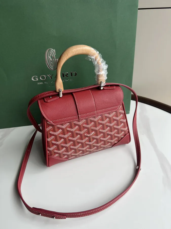 Goyard Saigon Mini Bag with Wooden Handle