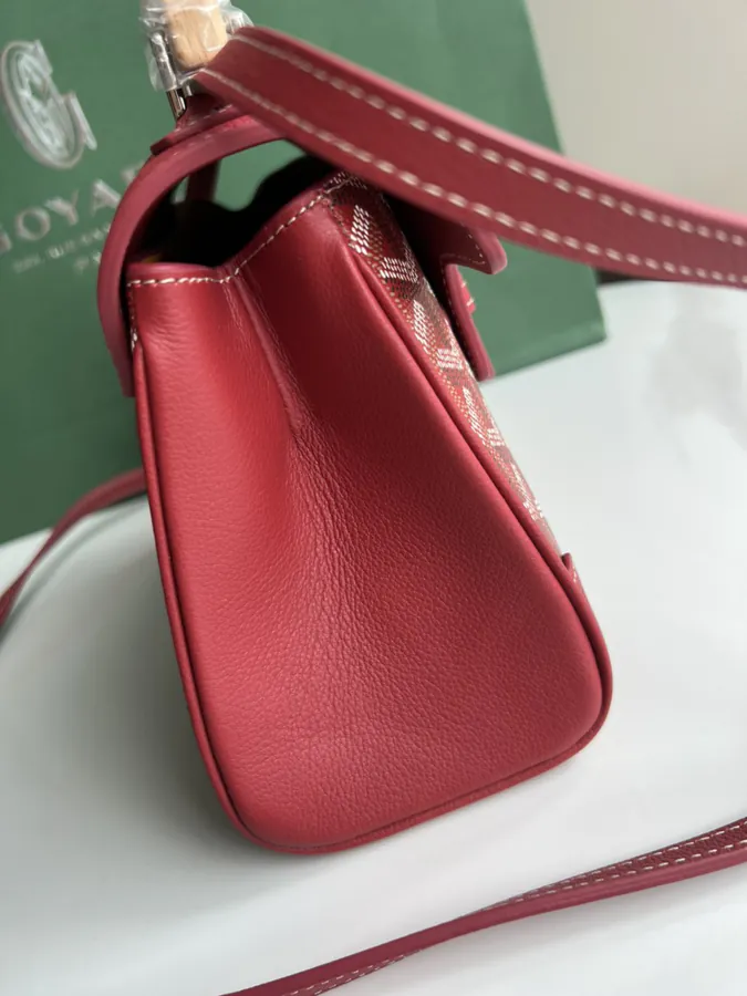 Goyard Saigon Small Handbag with Solid Wood Handle