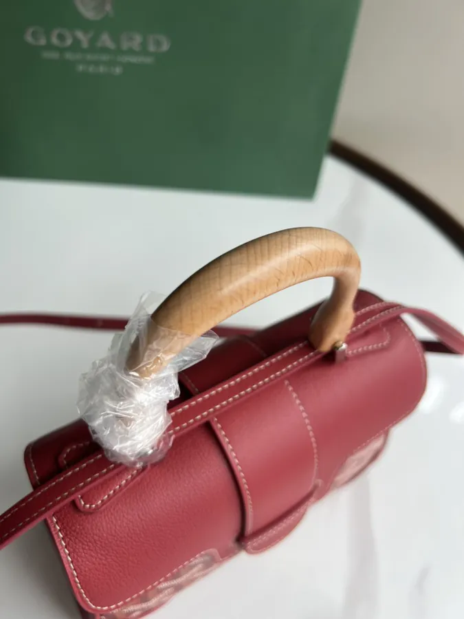 Goyard Saigon Small Handbag with Solid Wood Handle