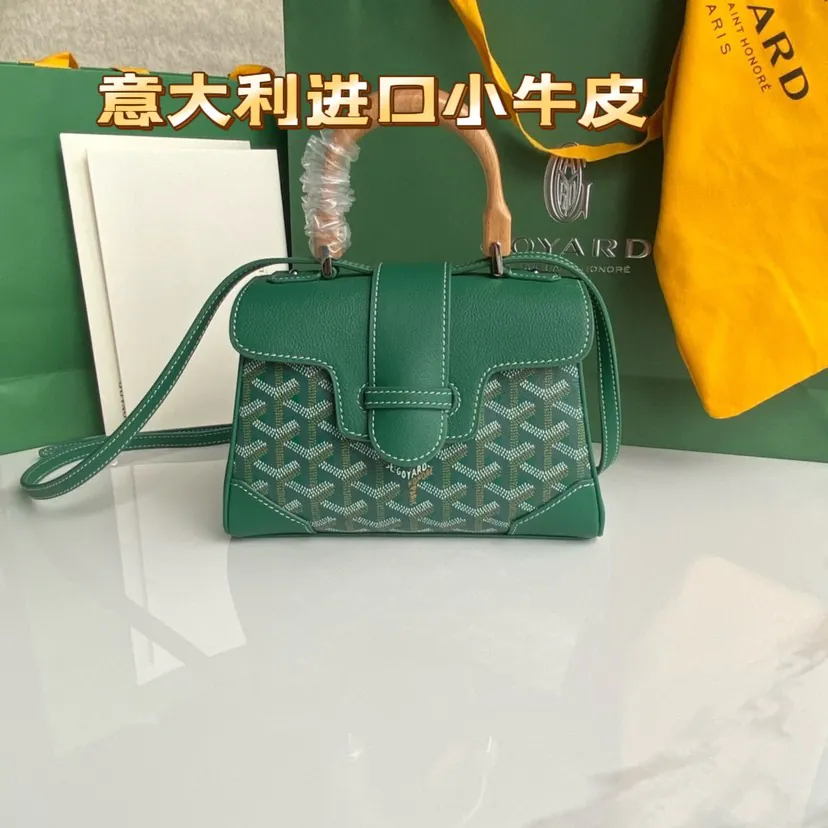 Goyard Saigon Small Bag with Wooden Handle