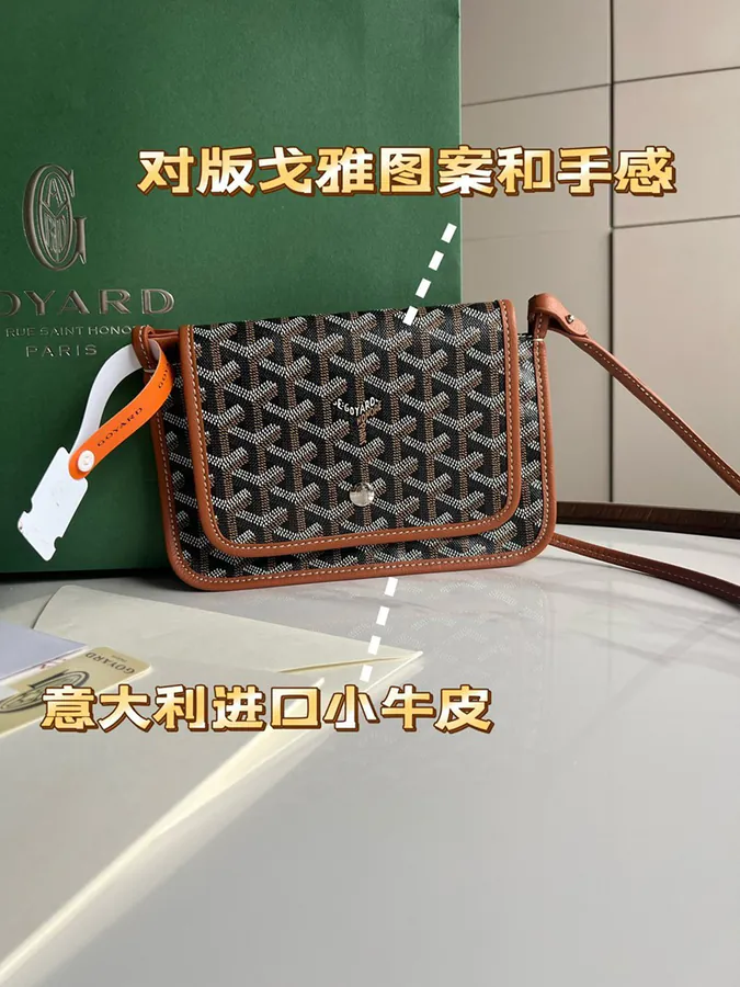 Goyard Envelope Bag Premium Italian Calfskin, Adjustable Strap, Versatile Design