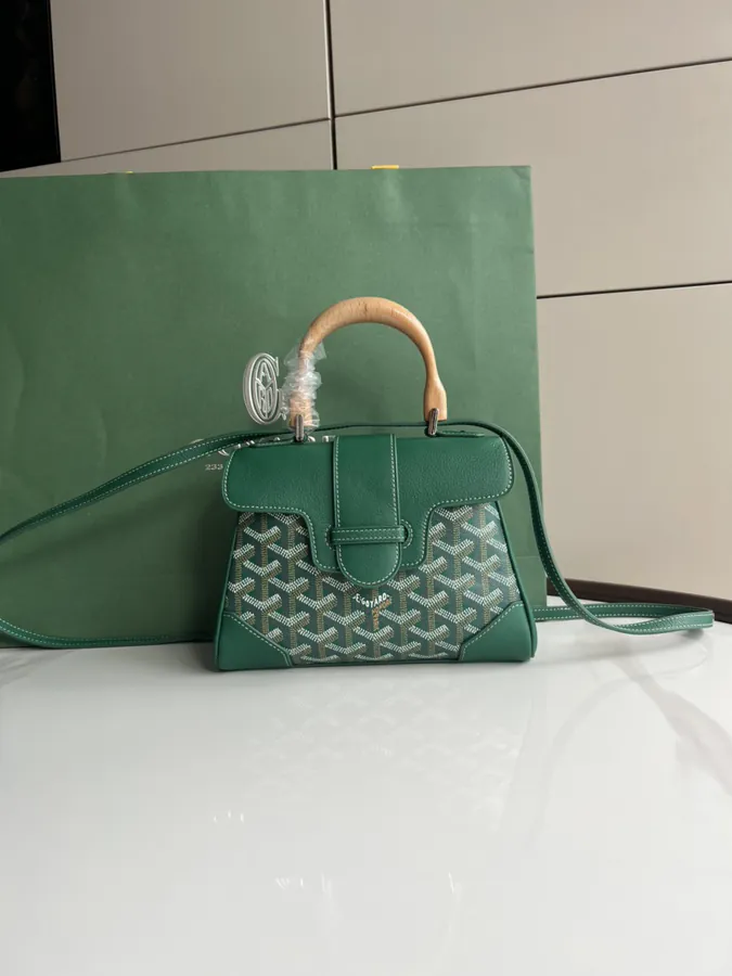 Goyard Saigon Small Bag with Handcrafted Wooden Handle
