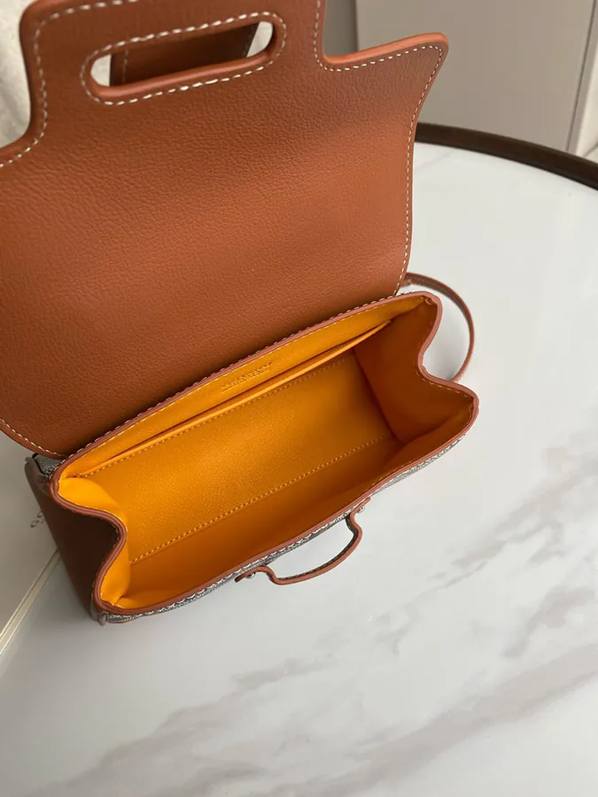 Goyard Saigon Small Bag with Wooden Handle