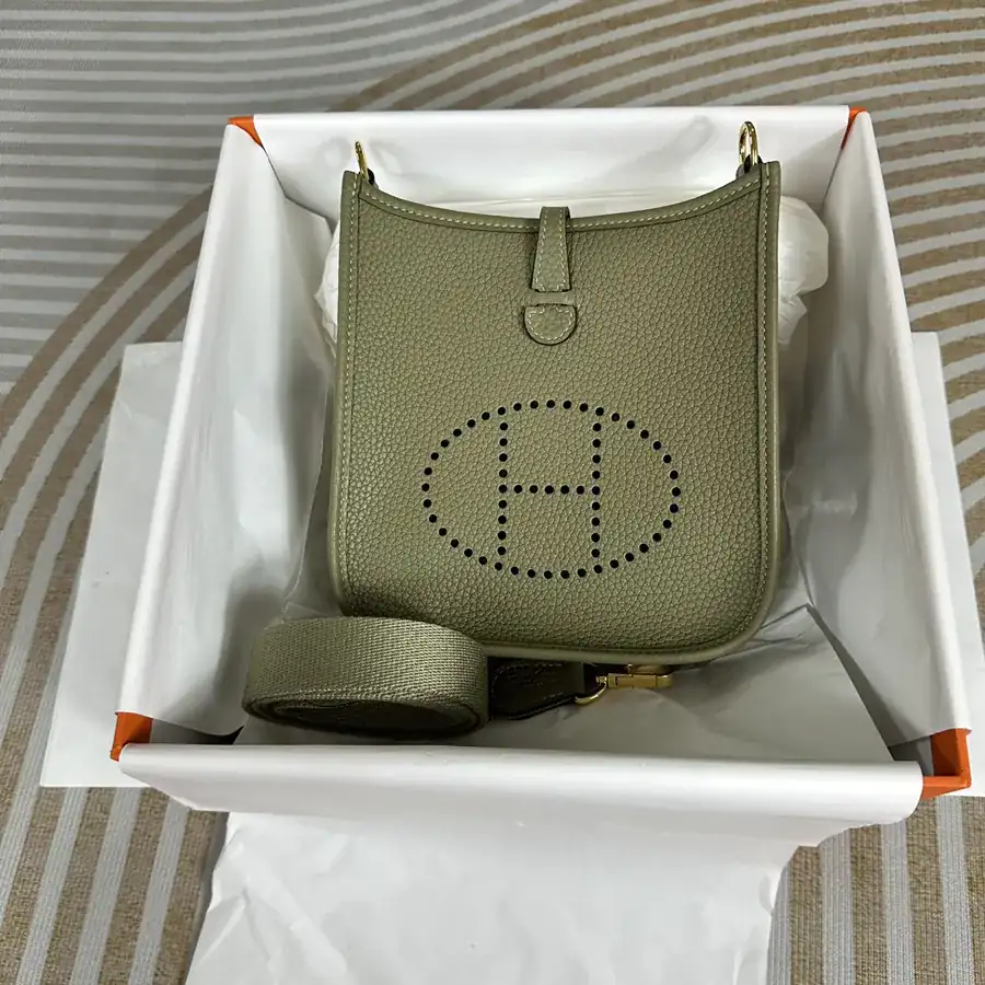 Evelyne Mini Crossbody Bag Semi Handmade Togo Calfskin