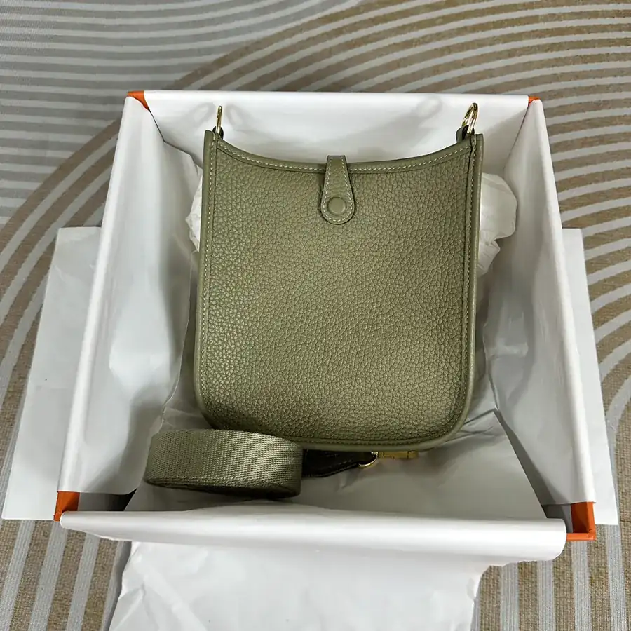 Evelyne Mini Crossbody Bag Semi Handmade Togo Calfskin